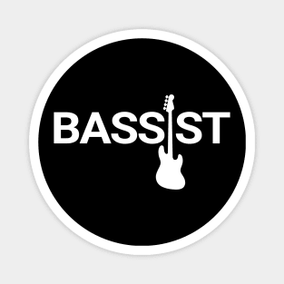 Bassist Bass Guitar Silhouette Dark Theme Magnet